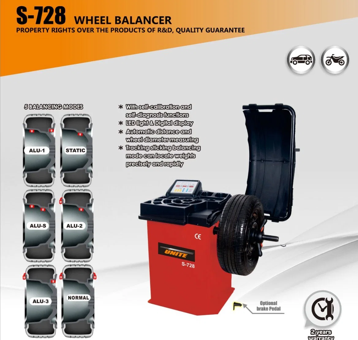 Cheap Price Wheel Balancer for Car motorcycle Balancing S-728