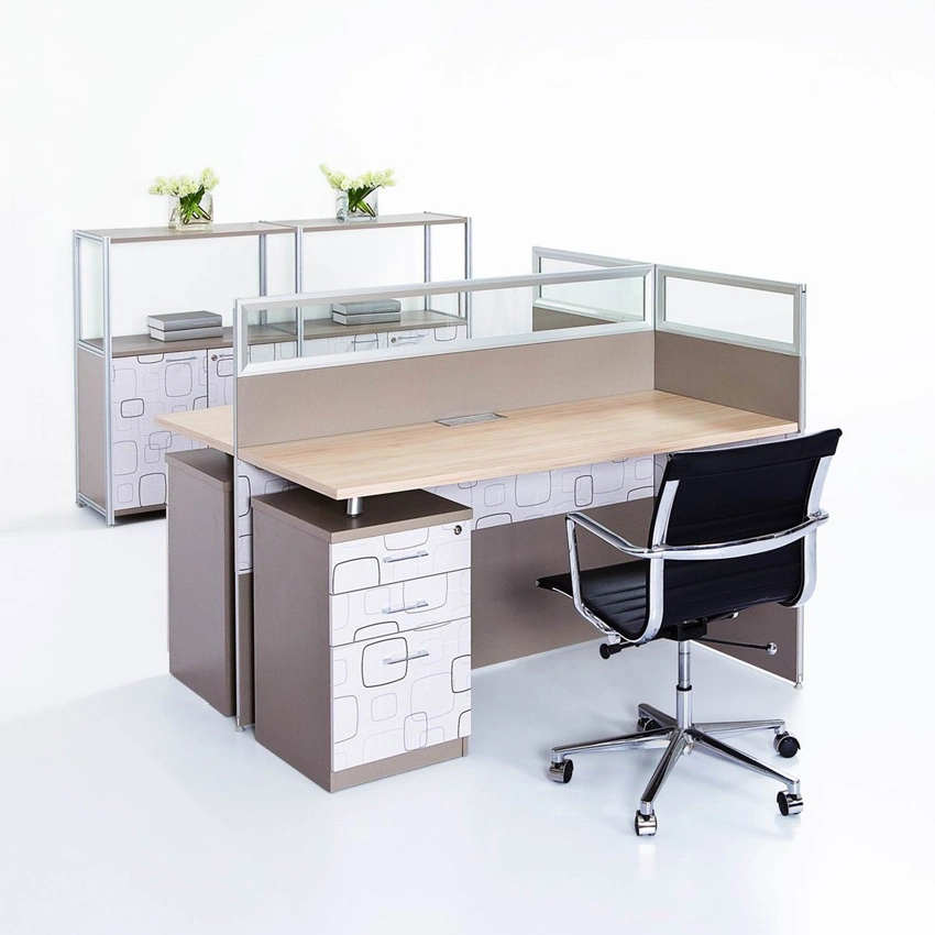 Customized Wooden Office Table Workstation Partition Administrative Staff Single Person Desk