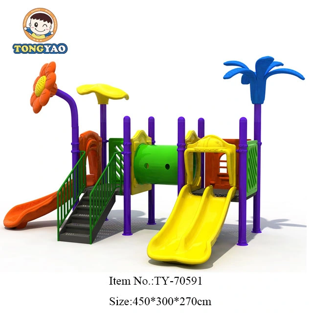 Multifunction Outdoor Swing and Slide Playground for Kids