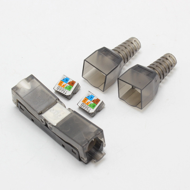 CAT6A UTP Unshielded Transparent Plug Tool Free Toolless RJ45 Plug