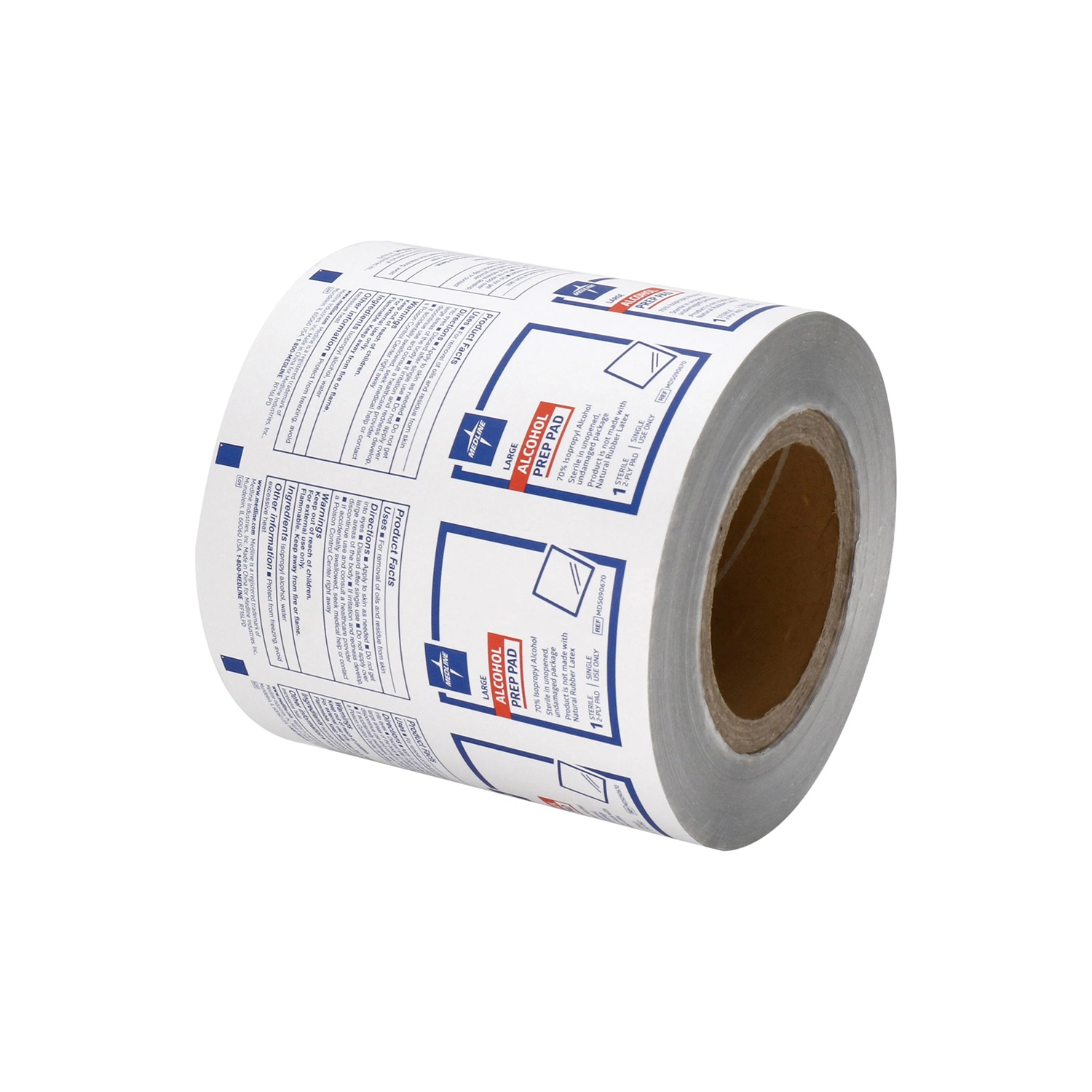 Aluminum Foil Paper Roll for Packaging 75% Alcohol Prep Pad