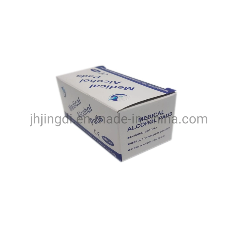 Direct Manufacture of 70% Isopropyl Alcohol Prep Pad Alcohol Swab 100 PCS/Box/200PCS/Box- Individual Package 6X3cm/6X6cm/10X10cm Vaccination Accessories