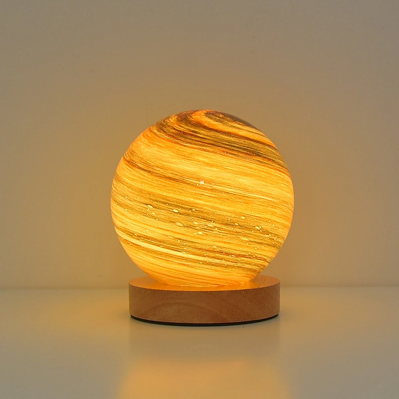 Bedroom Bedside Decor Glass Mood LED Touch Wandering Planet Nightlight