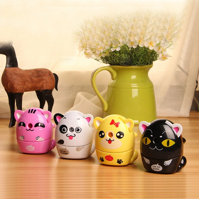 Student School Stationery Creative and Colorful Cartoon Cat Shape Children Pencil Sharpener