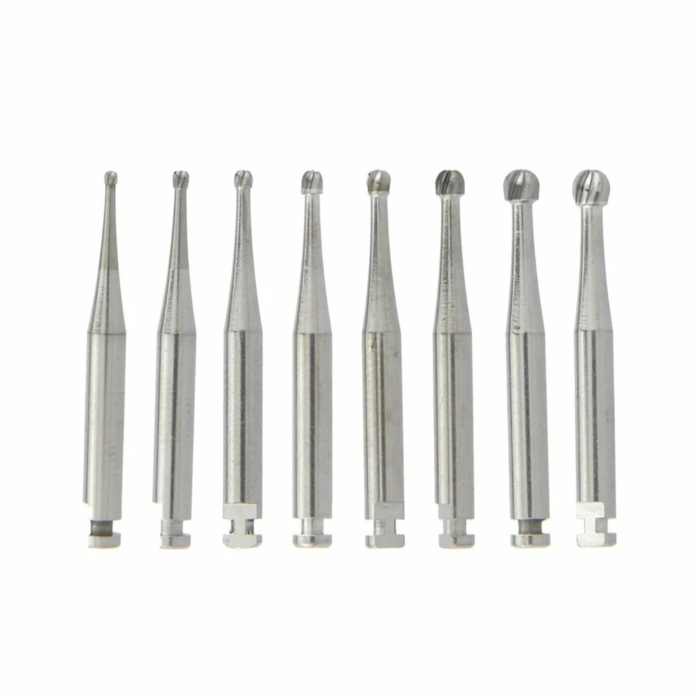 Diamond Plated Stainless Steel Shank Head Surgical Dental Burs