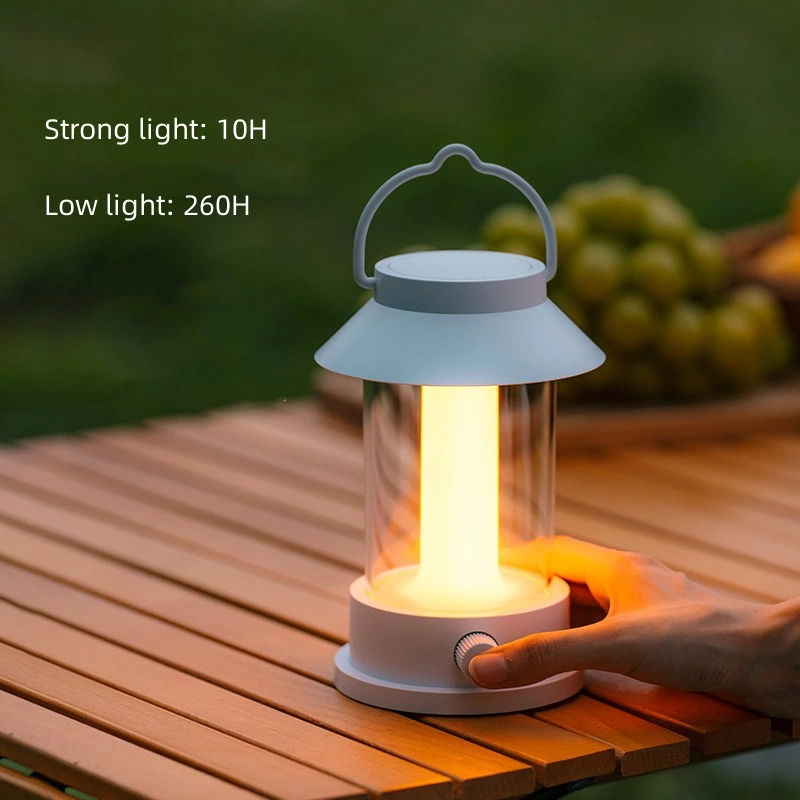 Luz LED retro de campo envolvente pode pendurar a lanterna portátil Camping Lantern ao ar livre