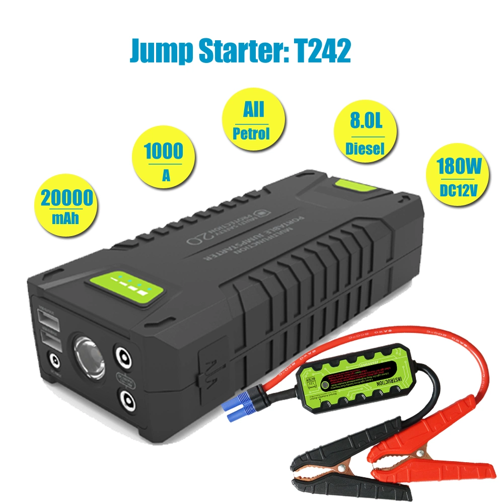 Auto Car Battery Booster Power Bank Jump Starter للطوارئ