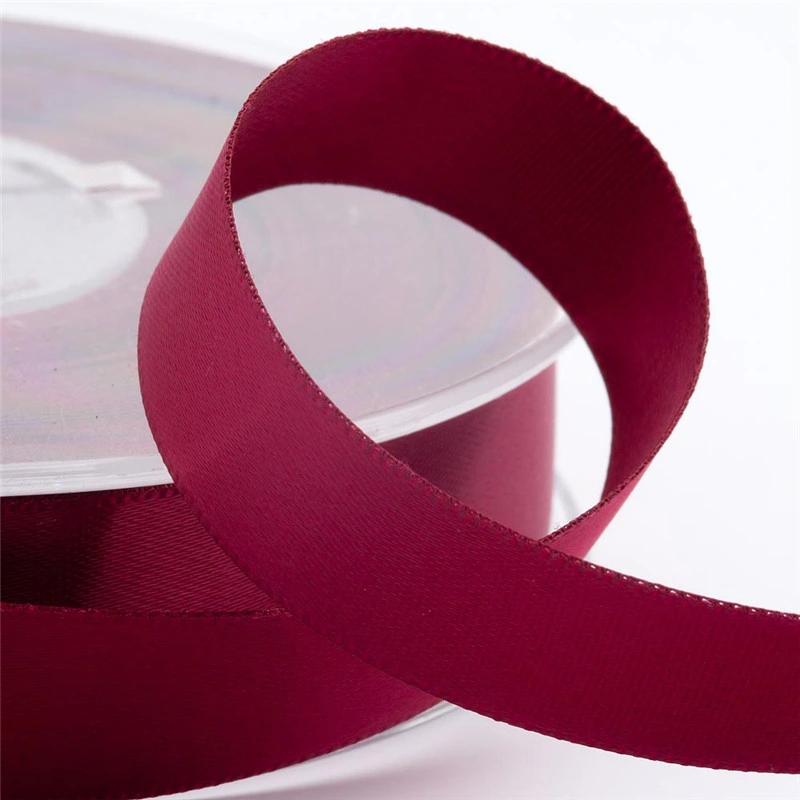 High quality/High cost performance Custom Luxury Solid Color Green Satin Red Ribbon for Gift Packing