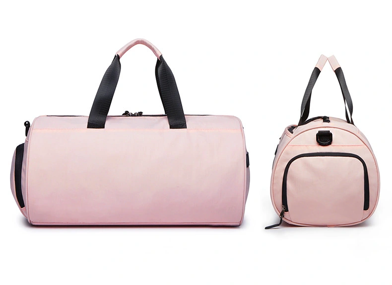 Fashion Cylinder-Shaped Custom Ladies Sports Travel Outdoor Casual Duffle Bag