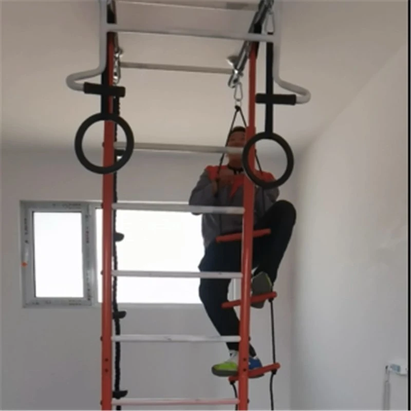 Climbing Frame with Climbing Ladder Stand and Jungle Rope