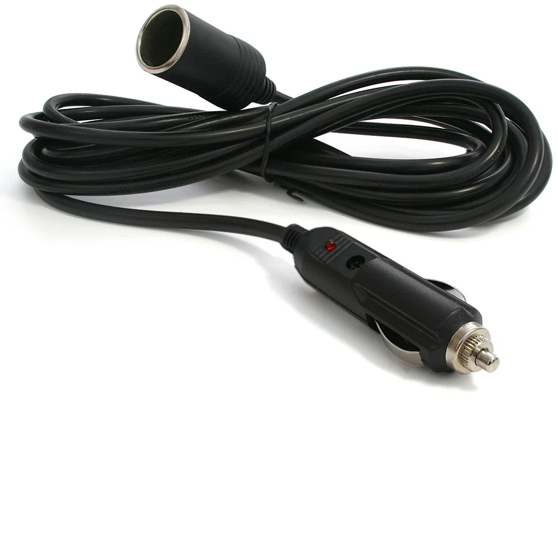 12V 15' Foot Heavy Duty Car Cigarette Lighter Socket Extension Cord, Fused Premium