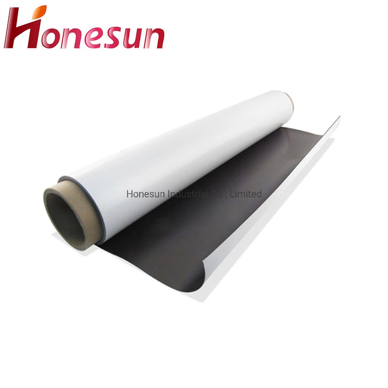 Anisotropic Magnetic Paper Magnetic Sheet Roll Rubber Magnet Magnetic Sheets with PVC Adhesive Fridge Magnet 0.3mm 0.5mm 0.7mm