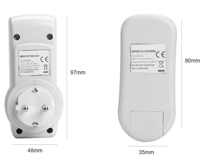 Interruptor de control inalámbrico estándar británico toma, toma de corriente Frecuencia 433, sólo el único mando a distancia&amp;1 socket para oficinas domésticas, blanco