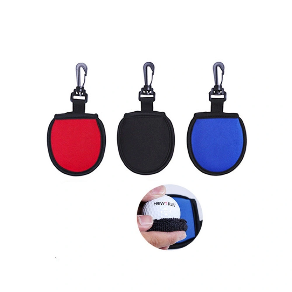 Portable Golf Ball Pouch Pocket Washer Towel Golf Ball High Quality Neoprene with Clip Bl18277