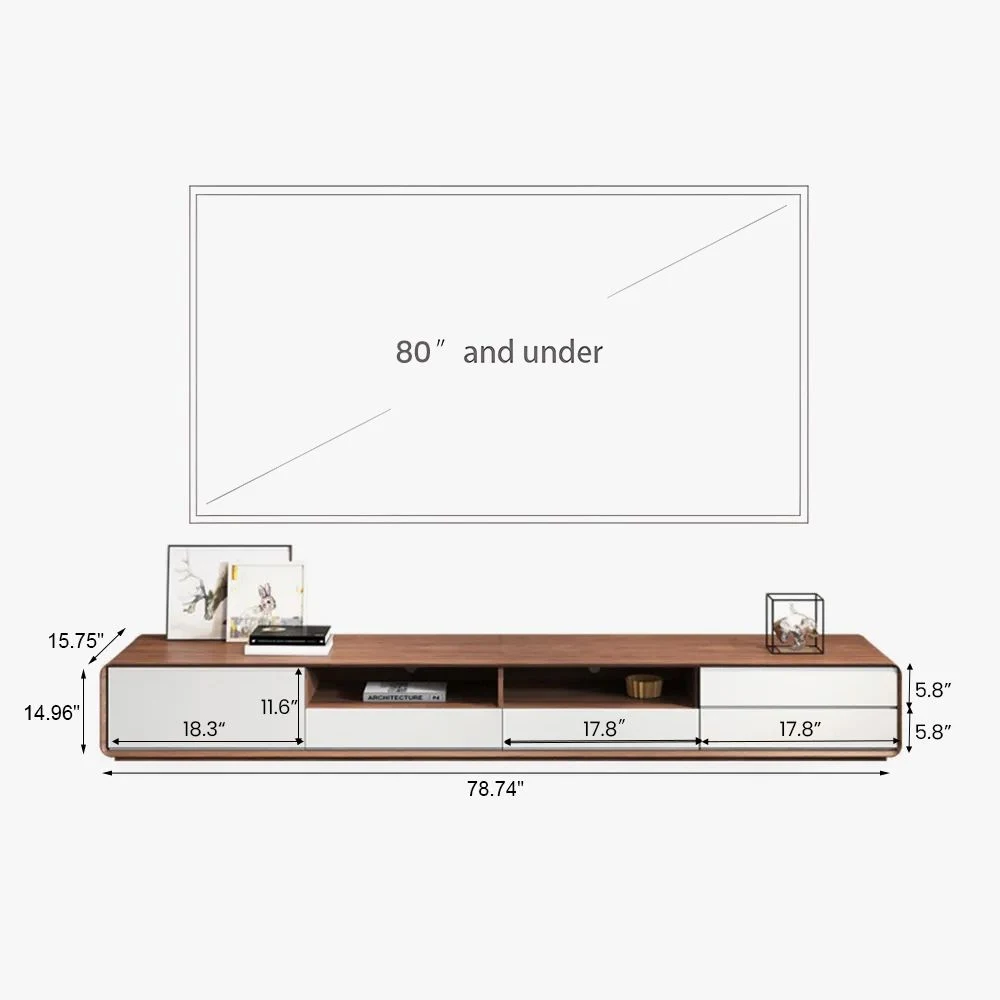 Modern Wood TV Stand Coffee Table MID-Century Living Room Sets