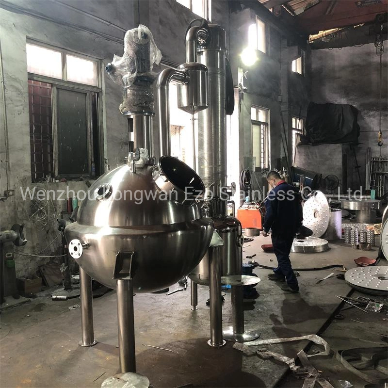 500-20000 Liter Sanitary Stainless Steel 304/316 Aseptic Vacuum Spherical Oil Jacket Concentrator Tank with Agitator