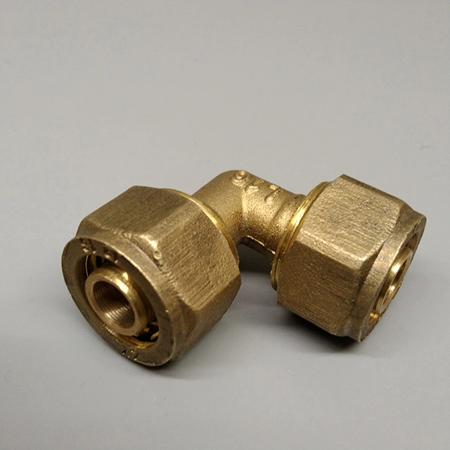 Factory Price Zinc Plated Hex Round Pex Fittings Brass Fittings Brass Elbow for Tube to Tube Connections