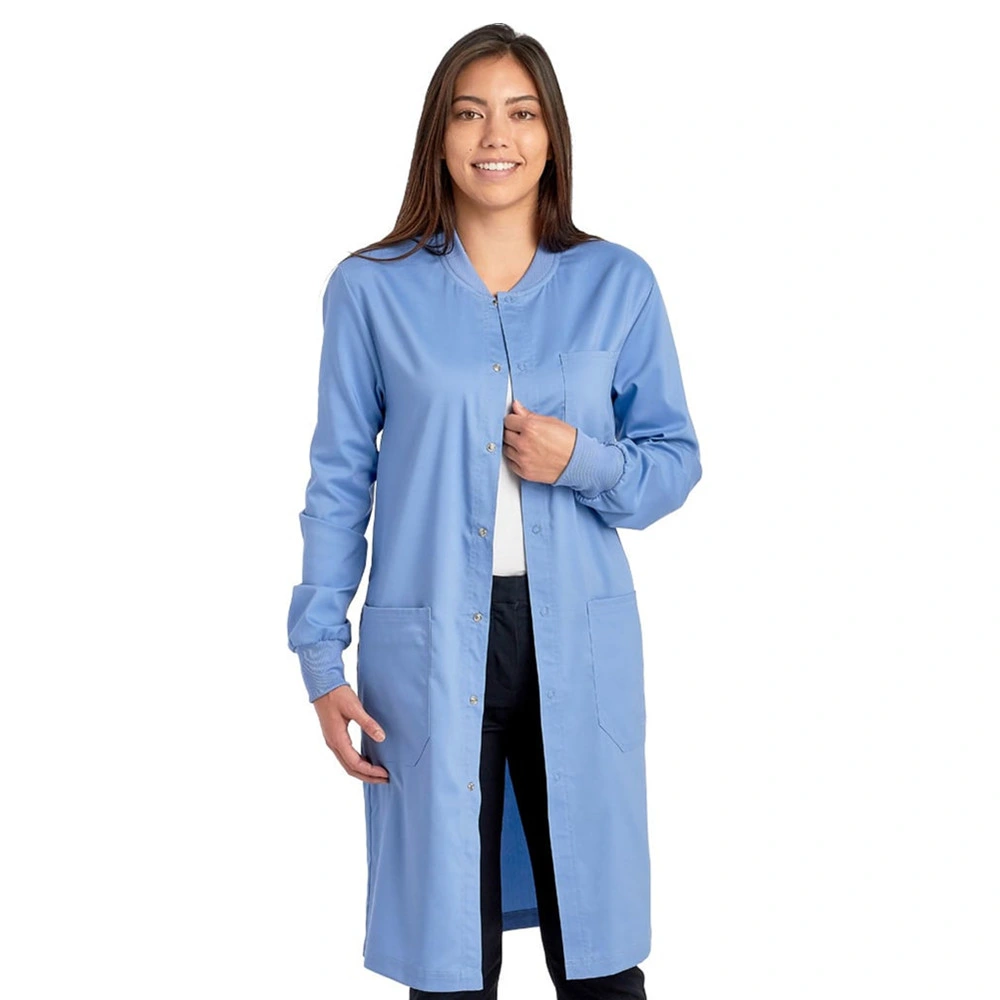 Moda Mujer Bata de laboratorio de medicina personalizada uniformes Bata de laboratorio médicos Slim Fit