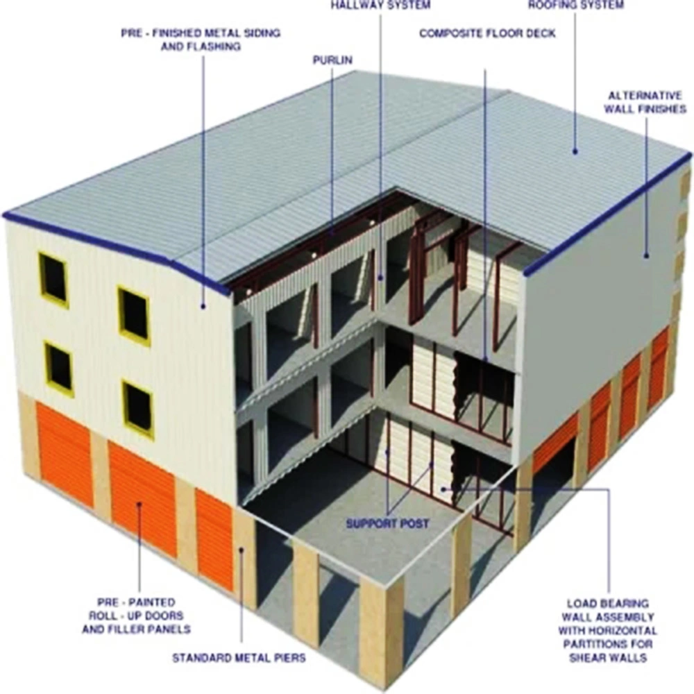 Prefabricated Apartment Hotel Office Construction Steel Buildings for Sale