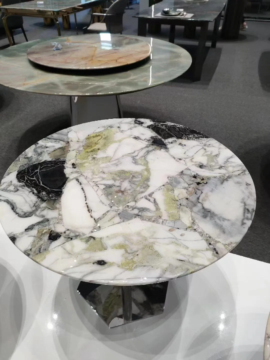 Luxury Stone Marble Top Dining/Coffee/Tea Table Various Colors Blue/Grey/White Stone Furniture