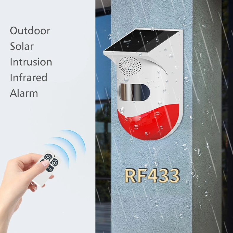 En el exterior impermeable IP67 de Control Remoto RF Alarma sensor solar