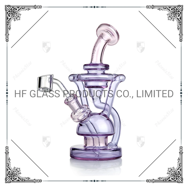 Маслоприемник Phoenix 8.5 дюймов DAB Oil Rig Recycler с 14-мм кварцем Водопроводные трубы для курения из стекла