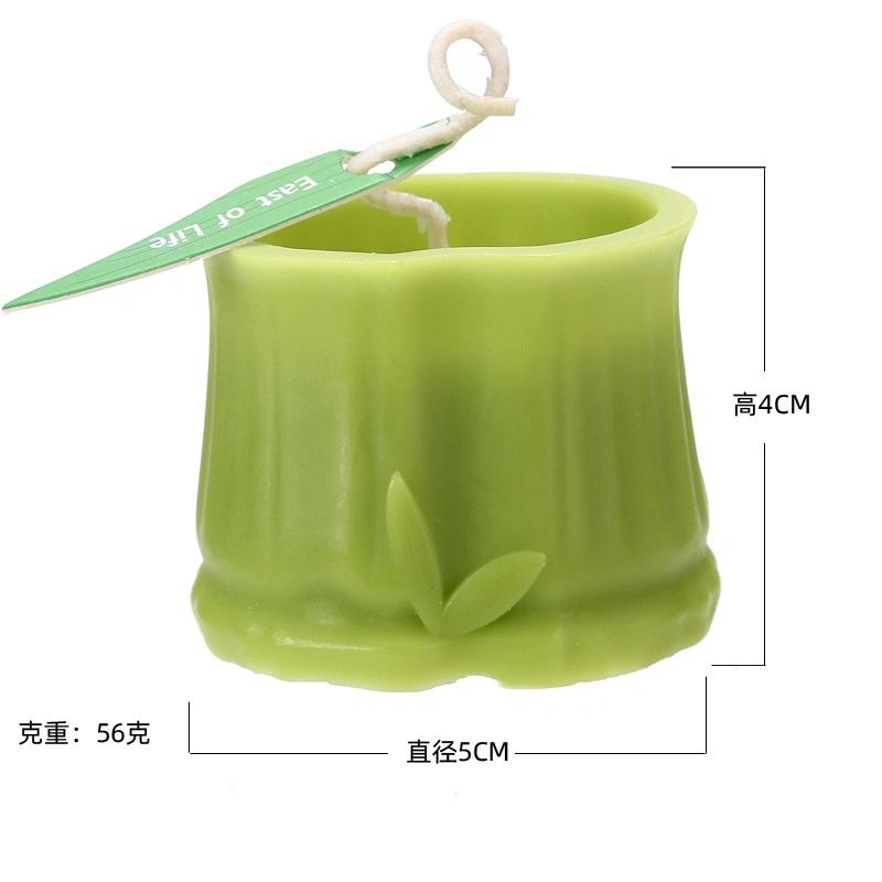 Atacado parafina Wax Verde Bamboo Candle para decoração Home e Presente de férias