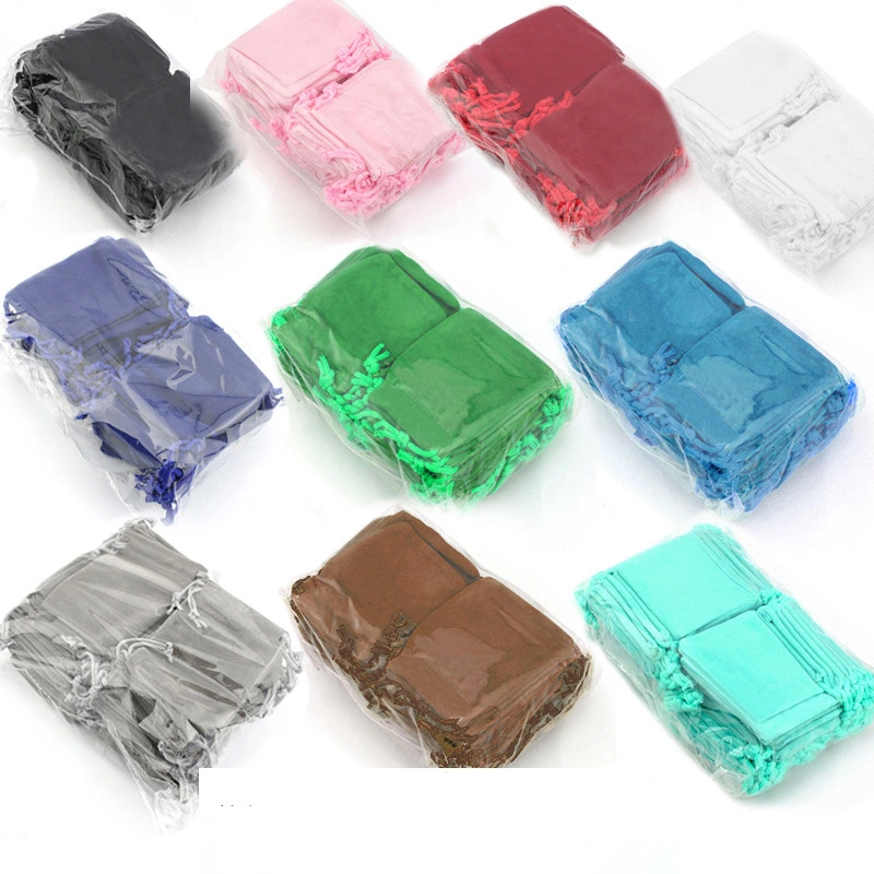 Custom Printed Velvet Drawstring Pouch Fabric Gift Bags Wholesale/Supplier