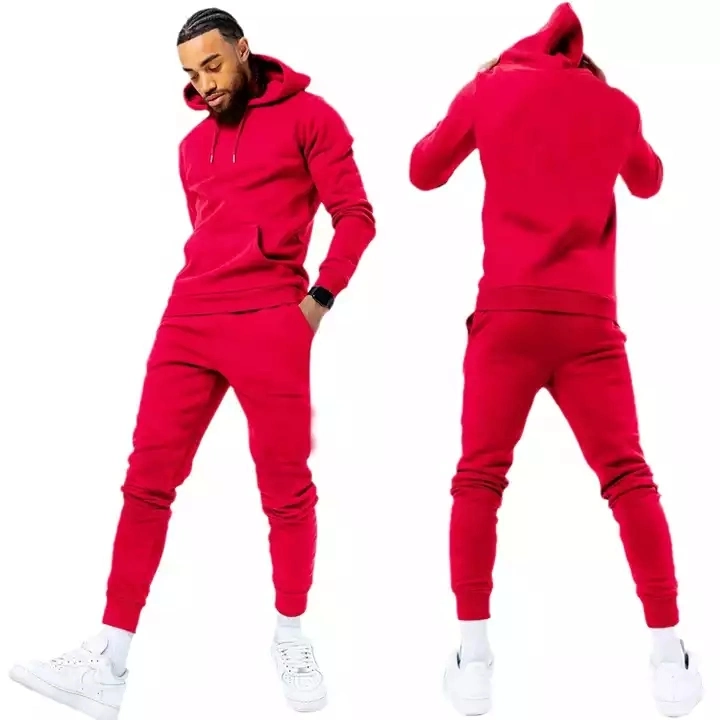 Mayorista personalizado de alta calidad de los hombres de dos piezas Sweatsuit Tracksuits Jogging emparejador de Traje de pista de juego