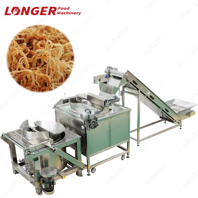 Stainless Steel Industrial Sweet Potato Cassava Chips Onion Frying Machine Onion Rings Frying Machine