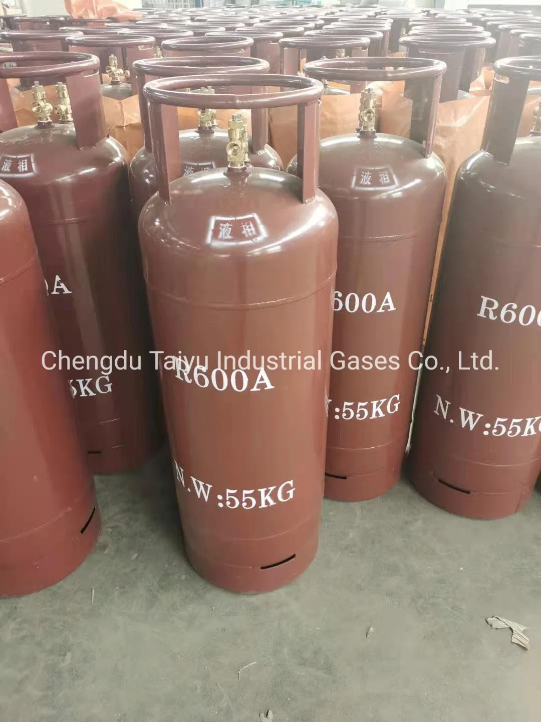 China precio de fábrica más barato para el gas industrial 99,5% Isobutane R600a Gas refrigerante