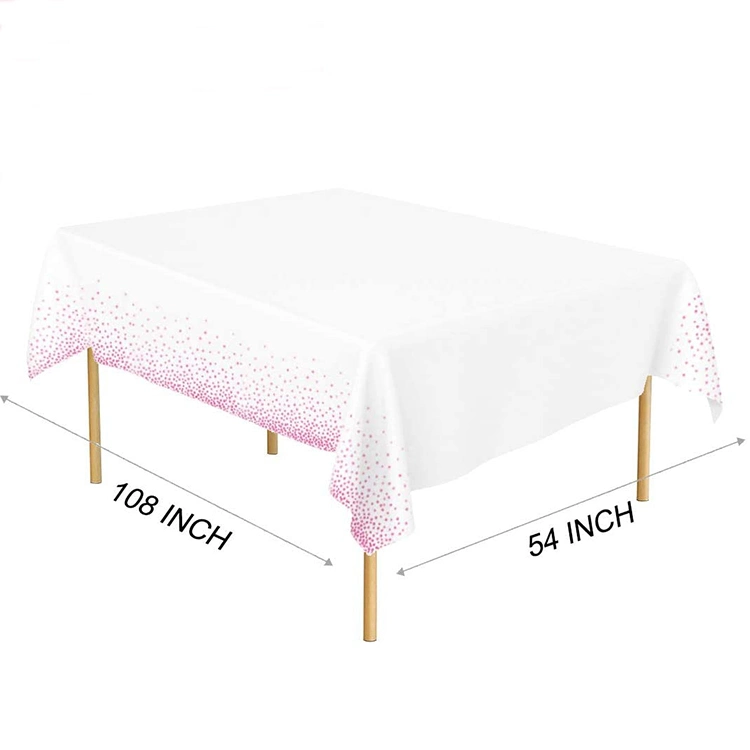 54 Inch X 108 Inch Rectangle Table Cover Disposable Plastic Party Tablecloth