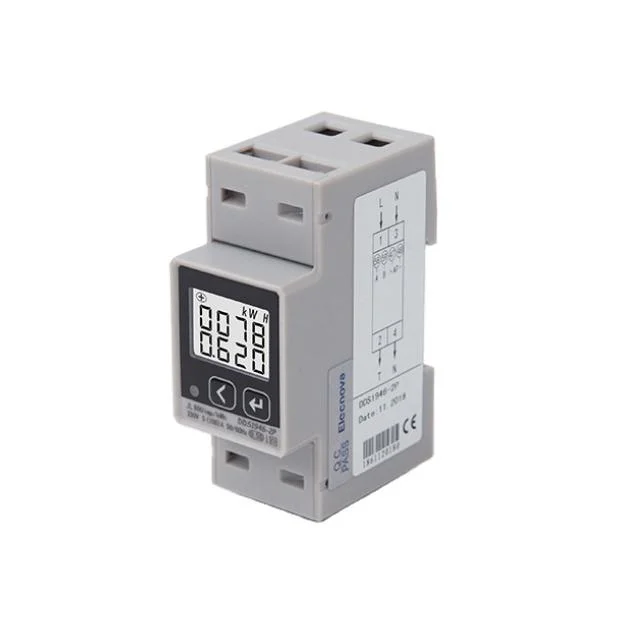 MID Certification DIN Rail Single Phase Electric Energy Meter Accuracy 0.5s 1p2w Multi Functional 63A Direct Input EV Home Charger Energy Meter