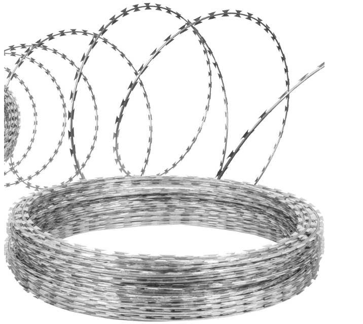 Razor Wire for Wire Fencing - Galvanized Steel Wire Alternative to Barbed Wire and Concertina Wire - Double Spiral - Useful Protection for Garden Building