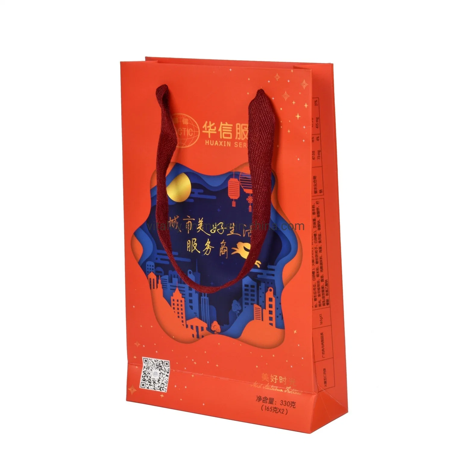 Customized Paper Handbag Paper Bag, Food Packaging with Riband Gift Shoe Bag Watch Bag Cloth Bag Package Conveyance