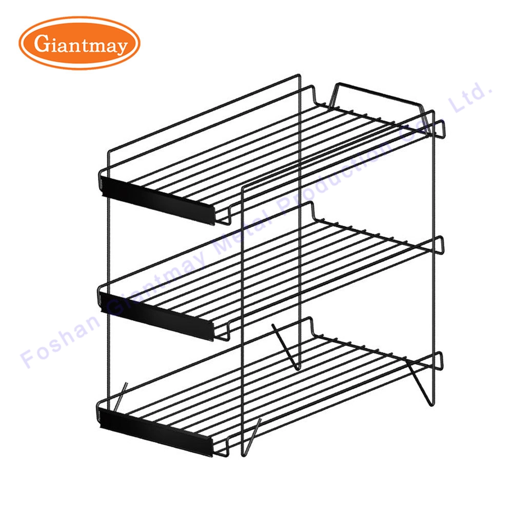 3 Tier Wrought Iron Wire Counter Display Stand for Retail