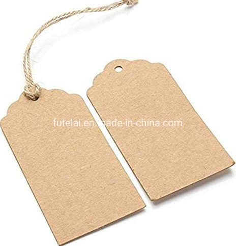 Custom 100PCS Kraft Paper Tags for Packing, Clothing, Gifts