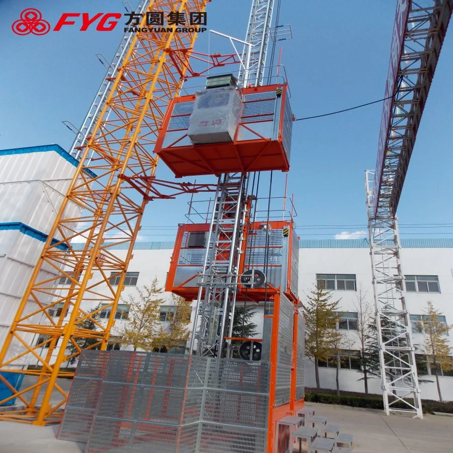 Sc200 Double Caged Construction Hoist Lift for Building Construction Platform