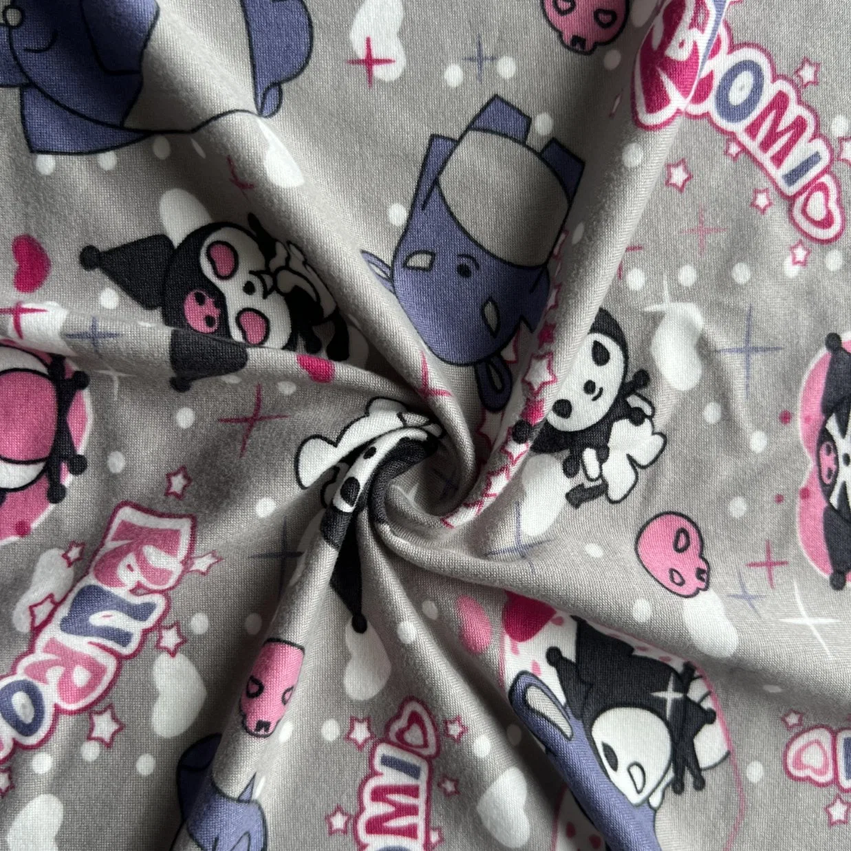 100d/144f Polyester+30d Spandex DTY 2 Side Brush Cartoon Print Fabric