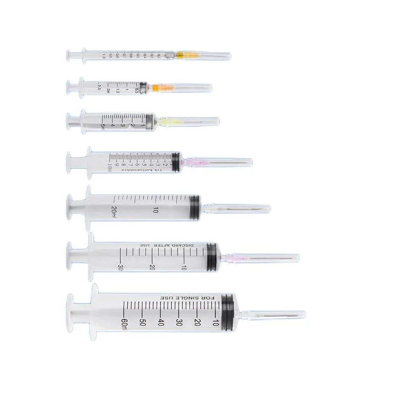 Medical 3-Way Medical with Needle Syringe Product Line Disposable Syringe