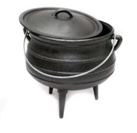 Heavy Duty Small Three Legged Cast Iron Pot Potjie Caldron Pot Cast Iron Cooking Pot for Outdoor and Camping