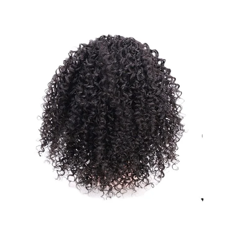 Afro Kinky Curly Hair Extension Synthetic Short Drawstring Ponytail Hairpiece