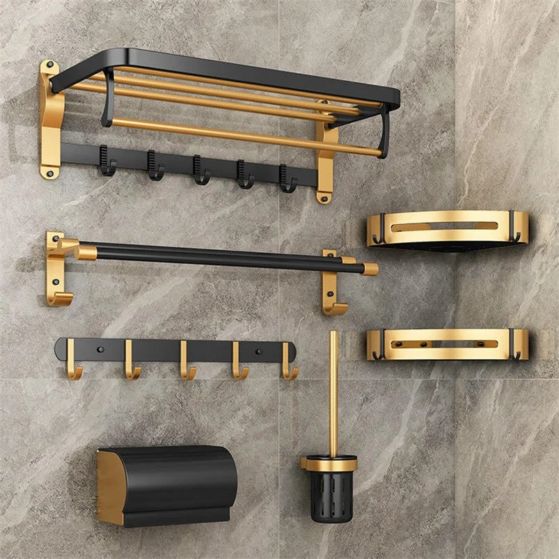 Modern Stainless Steel Wall Mounted Bathroom Accessories Set Polished/Matte Black/Gold Bathroom Products Accessories