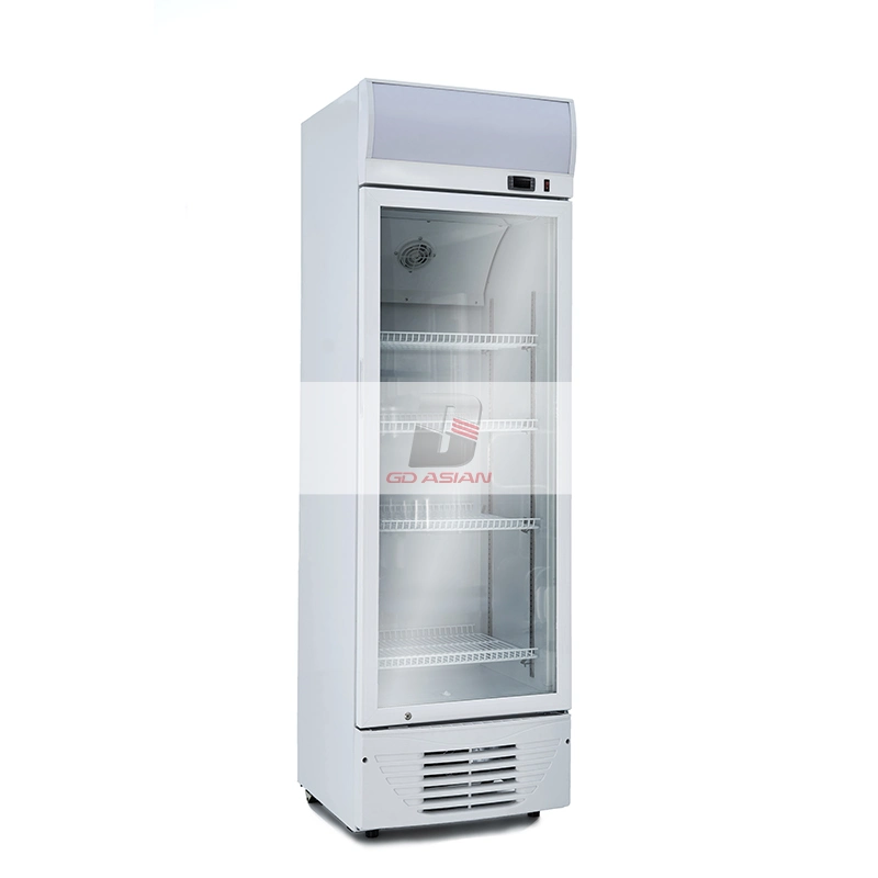 Commercial Glass Door Bottle Cooler 338L for Bar