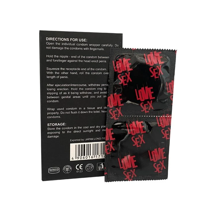 Men Plain Latex Condom Packaging in Box 12PCS