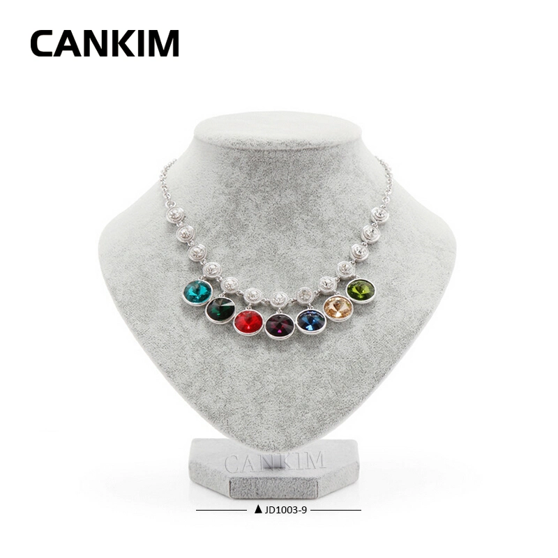 Cankim Original Factory Neck Model Velvet Jewelry Display Holder Mannequin Necklace Display Bust