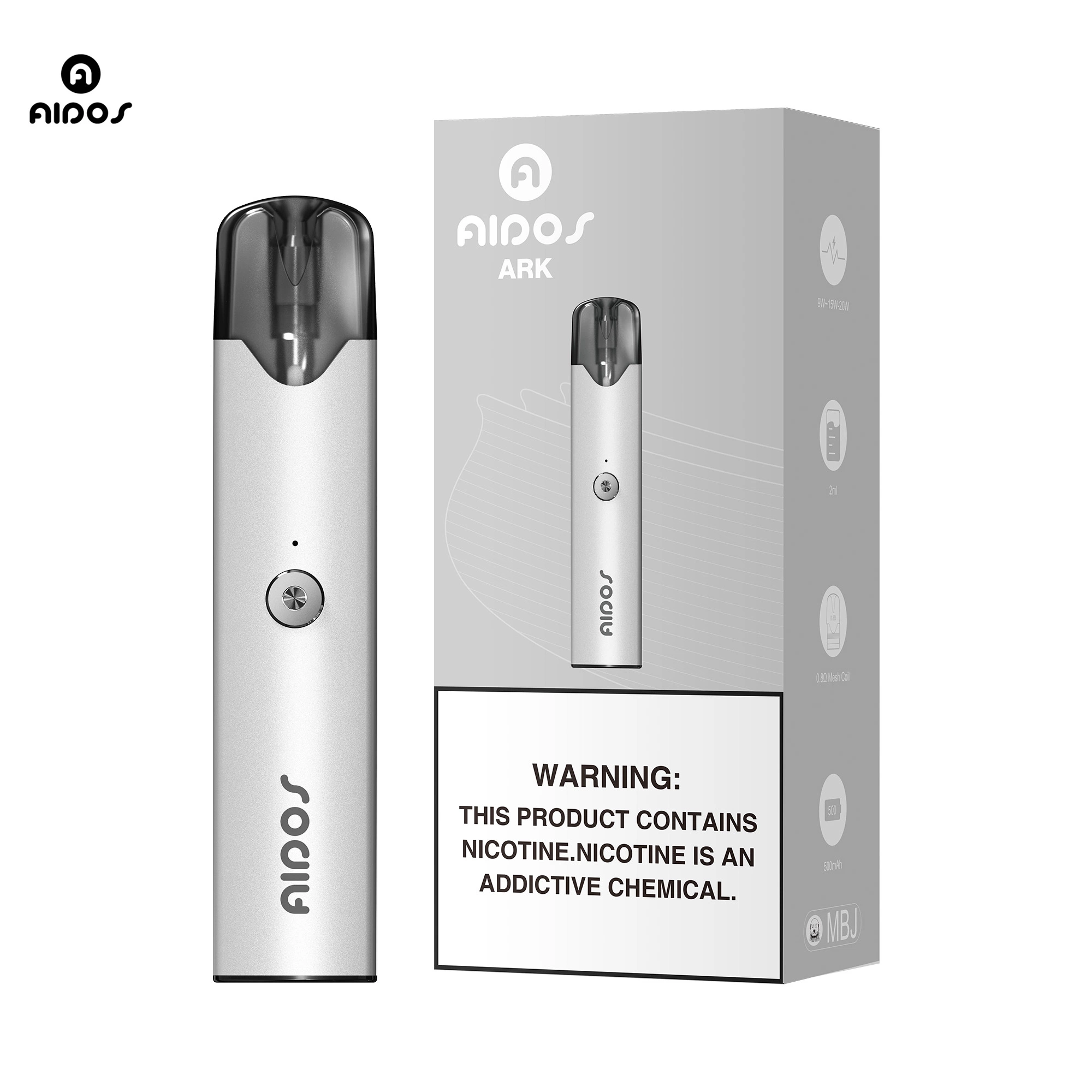 Aidos J9006 Ark All Colors Ready to Ship Vapengin 600 Vaporizer 2 Ml Refillable Pod System Vape E Cigarette