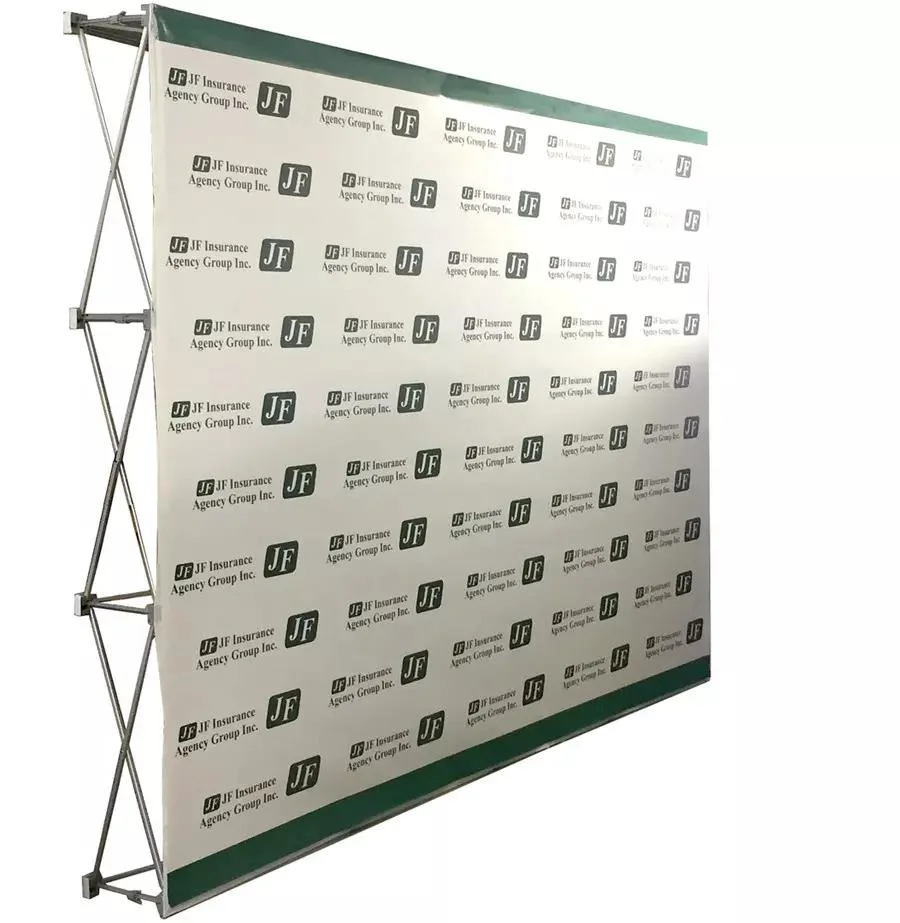 Benutzerdefinierte Falten Pop-up-Banner-Display Schild Photobooth Hintergrund stehen