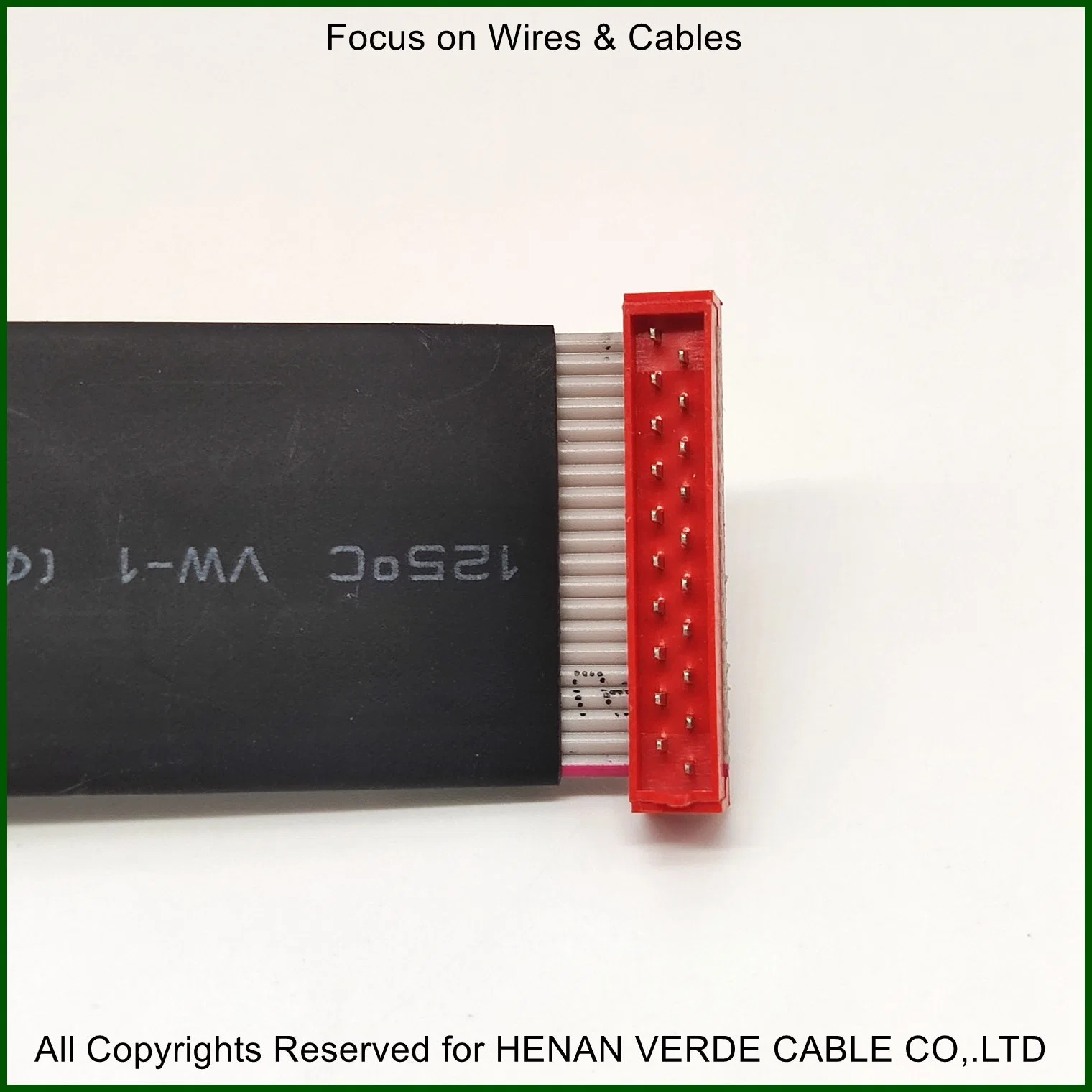 Factory Direct Customized 24 Pin Ribbon Cable with Red IDC Connectors