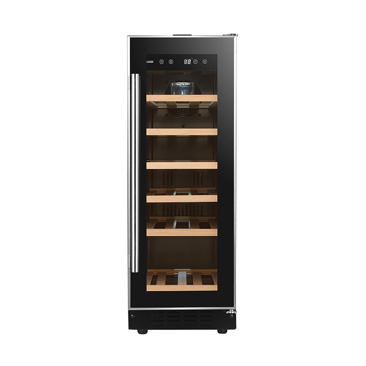 18 Bottles Wine Cooler Fridge Single Zone Compressor Refrigiator Freestanding Cabinet with Lock